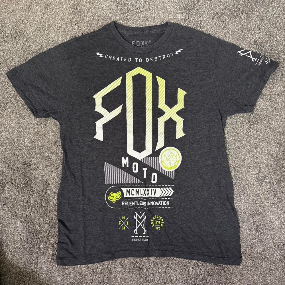 Fox racing mens grey t shirt